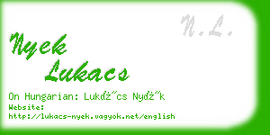 nyek lukacs business card